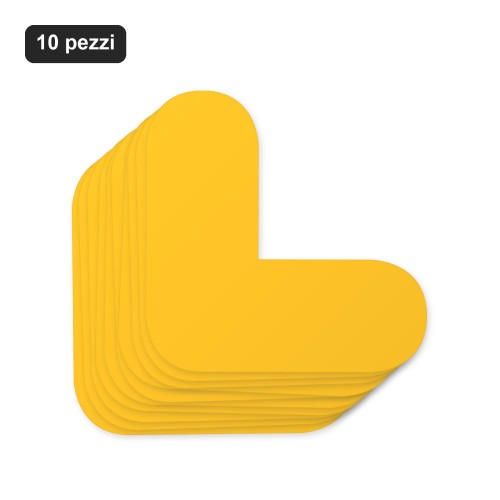 Pack of 10 yellow floor marking corners