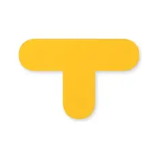 Yellow self-adhesive T floor marker 30x20 cm