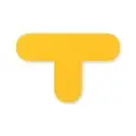 Yellow self-adhesive T floor marker 30x20 cm