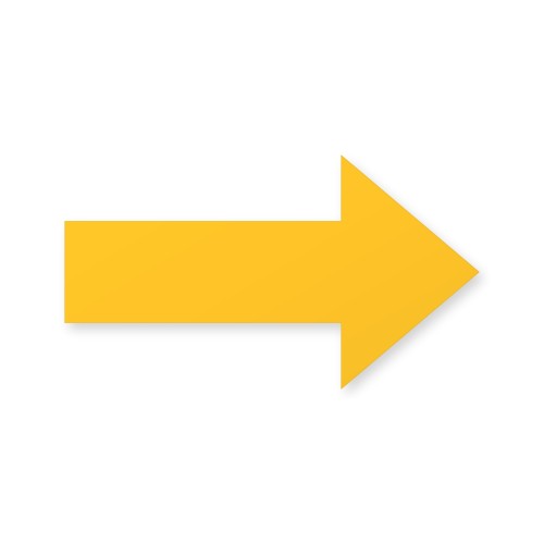 Frecce adesive da pavimento 10x20 cm gialle, 10 pezzi