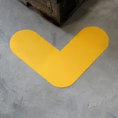 Esquinas adhesivas en L para suelo 20x20 cm amarillas, 10 unidades 2