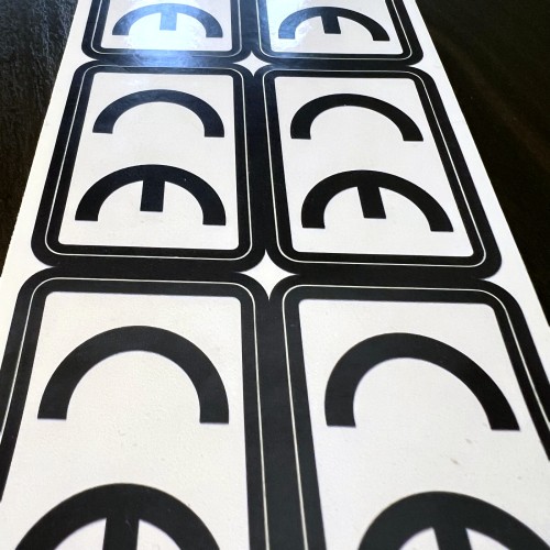 CE labels on the backing sheet