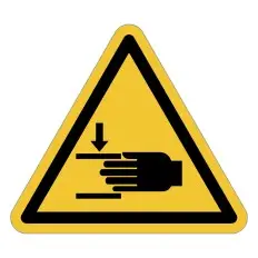 Panneau adhésif ISO 7010 W024 « Écrasement des mains » –...