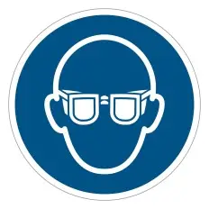 Cartelli di obbligo ISO 7010 "Occhiali protettivi...