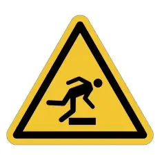 Sinal de perigo ISO 7010 W007 – Perigo de tropeçar –...