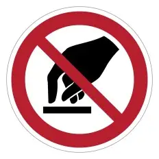 Verbotszeichen P010 „Berühren verboten“ – ISO 7010,...