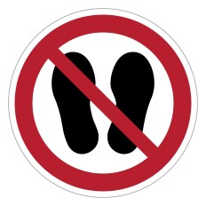Señal de prohibición ISO 7010 P024 – Prohibido caminar o...