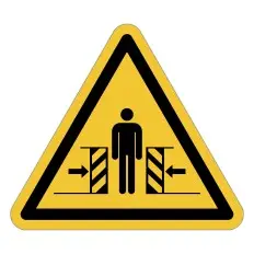 Warnzeichen W019 „Warnung vor Quetschgefahr“ – ISO 7010,...