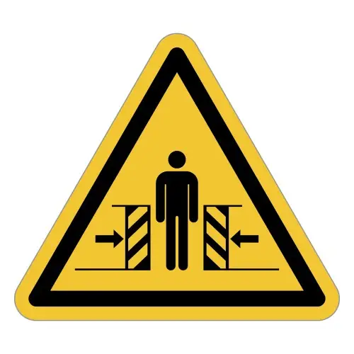 ISO 7010 W019 Crushing – self-adhesive sign,...
