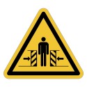 ISO 7010 W019 Crushing – self-adhesive sign, 50/100 mm