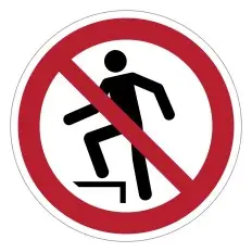 ISO 7010 P019 No stepping on surface – self-adhesive...