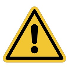 ISO 7010 W001 General warning sign – self-adhesive sign,...