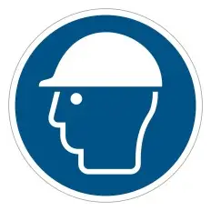 ISO 7010 M014 Wear head protection – self-adhesive sign,...