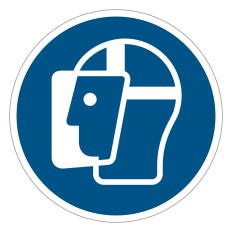 Panneau adhésif ISO 7010 M013 « Visière de protection...