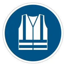 Cartelli di obbligo ISO 7010 "Gilet di sicurezza ad alta...