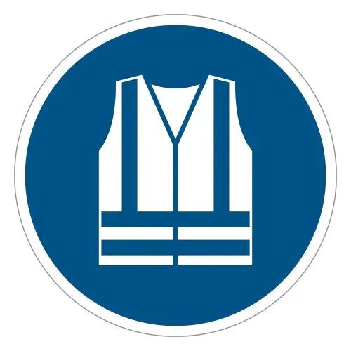 Cartelli di obbligo ISO 7010 "Gilet di...