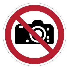 Cartelli di divieto ISO 7010 "Divieto di fotografare" - P029