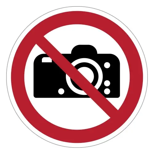 Panneau adhésif ISO 7010 P029 « Interdiction de...