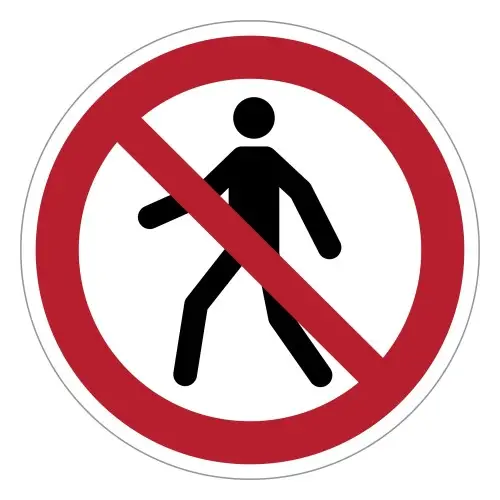 ISO 7010 P004 No thoroughfare – self-adhesive...