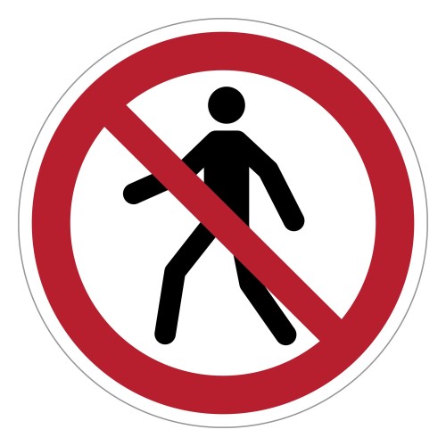 Verbotszeichen P004 „Für Fußgänger verboten“ –...