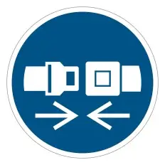 Cartelli di obbligo ISO 7010 "Agganciare la cintura di...