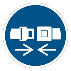 Gebotszeichen M020 „Rückhaltesystem benutzen“ – ISO 7010,...
