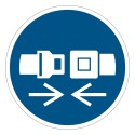Cartelli di obbligo ISO 7010 "Agganciare la cintura di sicurezza" - M020