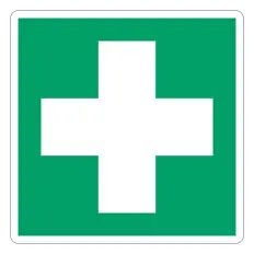 Pannello adesivo ISO 7010 "Primo soccorso" - E003