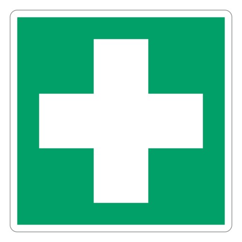 Pannello adesivo ISO 7010 "Primo soccorso" - E003