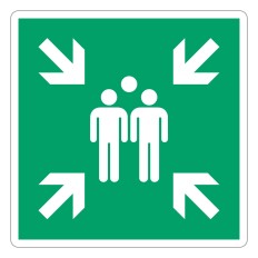ISO 7010 E007 Evacuation assembly point – self-adhesive...
