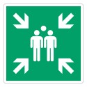 Sinal de emergência ISO 7010 E007 – Ponto de encontro – autocolante 200 × 200 mm
