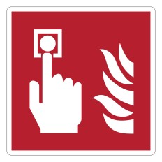 ISO 7010 F005 Fire alarm call point – self-adhesive sign,...