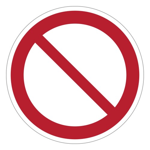 ISO 7010 P001 General prohibition sign –...
