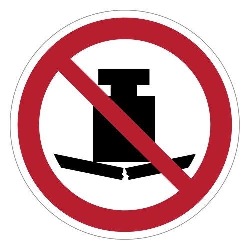 ISO 7010 P012 No heavy load – self-adhesive...