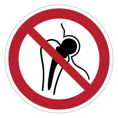 ISO 7010 P014 No access for people with metallic implants...