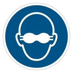 Cartelli di obbligo ISO 7010 "Occhiali con lenti opache...
