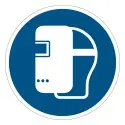 Cartelli di obbligo ISO 7010 "Maschera per saldatura obbligatoria" - M019