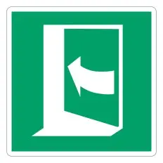 Pannello adesivo ISO 7010 "Porta di emergenza con...