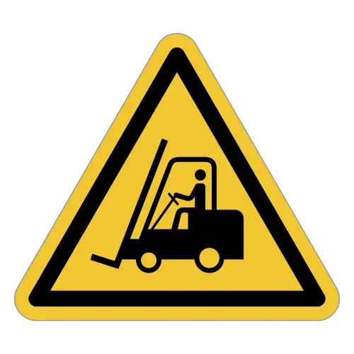 ISO 7010 W014 Forklift trucks and other...