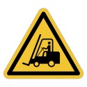 Panneau adhésif ISO 7010 W014 « Chariots élévateurs et autres véhicules industriels » – 50 ou 100 mm
