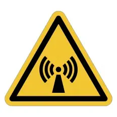 Sinal de perigo ISO 7010 W005 – Perigo radiações não...