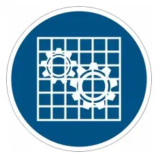 Sinal de obrigação ISO 7010 M027 – Verificar a eficácia...