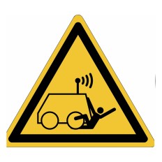 Sinal de perigo ISO 7010 W037 – Perigo de atropelamento...