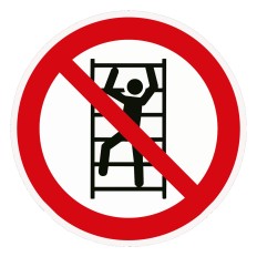 ISO 7010 P009 No climbing – self-adhesive sign, 50/100 mm