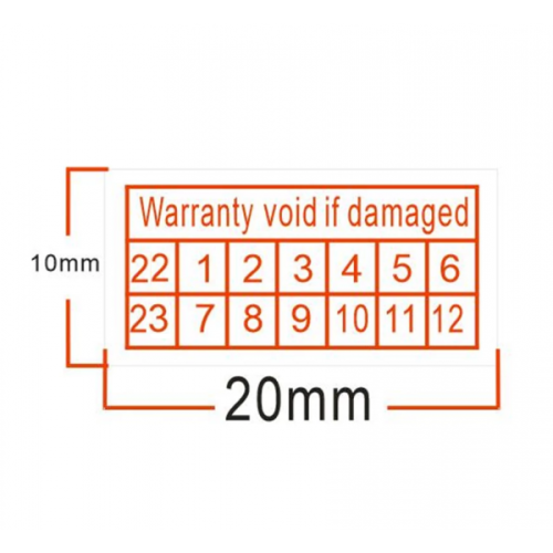 Tamper-evident security labels, 10 x 20 mm –...