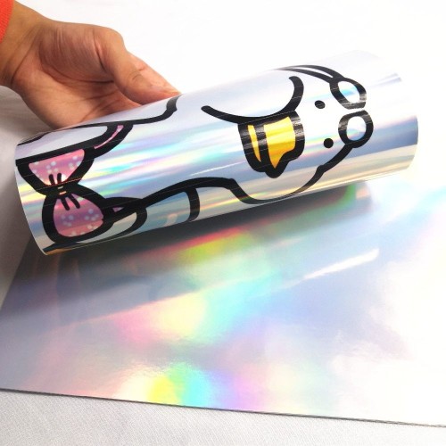 10 A4 holografische Klebeblätter für Laser-...