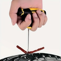Kit reparación pinchazos tubeless 25 piezas con estuche, mechas, cola y herramientas 2