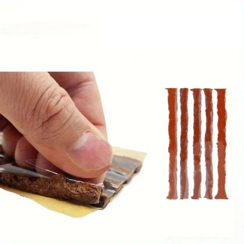 Rubber repair strips for tubeless tyres