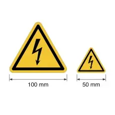 Sinal de perigo ISO 7010 W012 – Perigo eletricidade –... 2