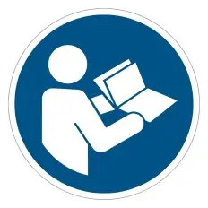 Panneau adhésif ISO 7010 M002 « Consulter le manuel...